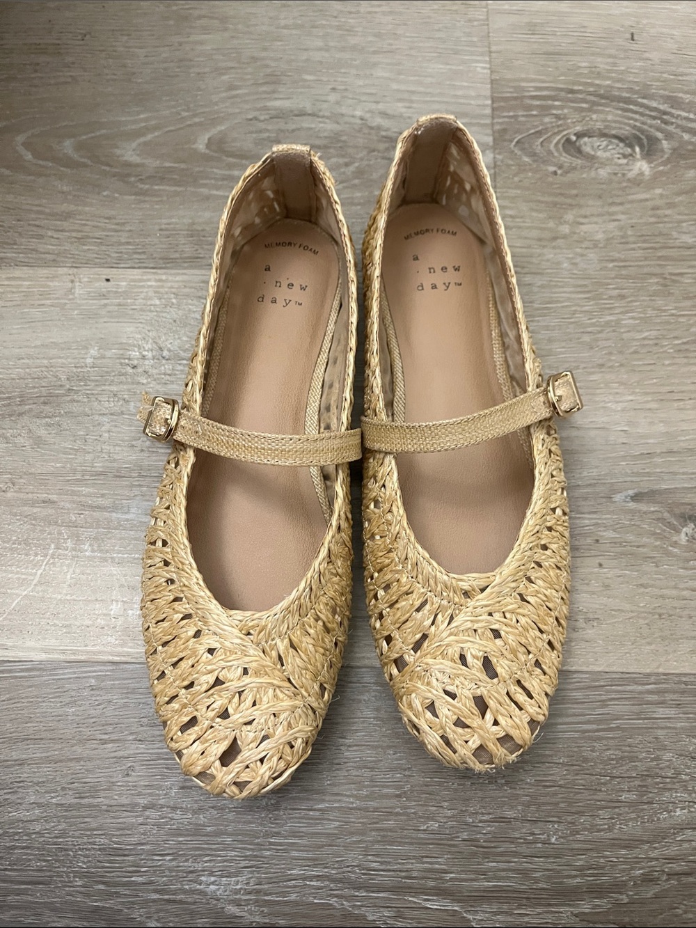 a new day Natural Woven Flats